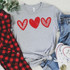 Red Hearts Valentine Screen Print Heat Transfer