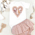 MINI Retro Heart INFANT Screen Print Heat Transfer