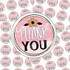 Thank You Circle Packaging Sticker Sheet