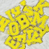 Yellow with Gold Glitter Chenille Letters