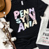 Pennsylvania Pastels Distressed Leopard Lightning Bolt DTF Heat Transfer