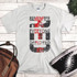 Remember Everyone Deployed Sublimation Transfer - Military-themed t-shirt design with distressed text and patriotic color scheme.