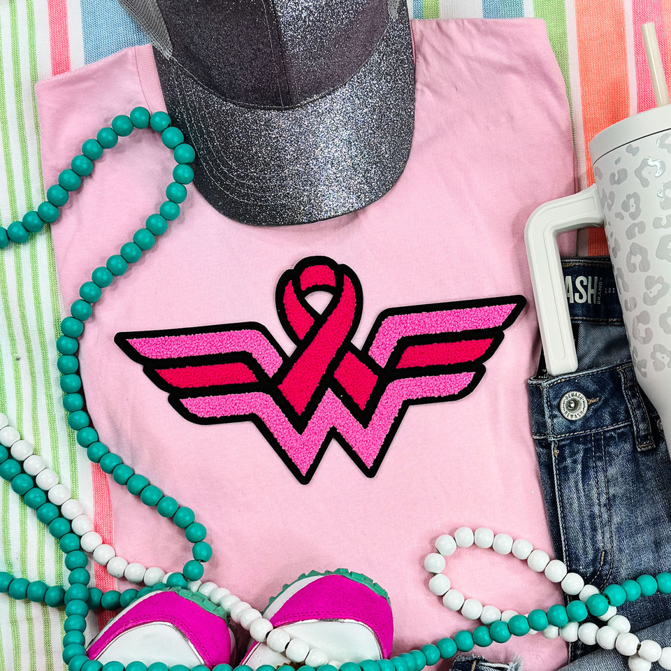 Pink Ribbon Wonder Chenille Patch
