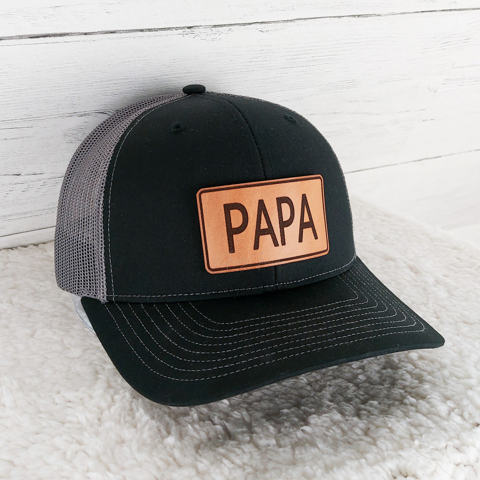 Chapeau avec patch en cuir pour papa, cadeau de style de vie de