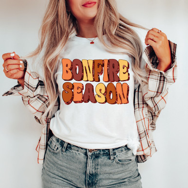 Bonfire Season Faux Sequins DTF Heat Transfer