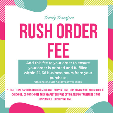 RUSH ORDER FEE - 1-2 BUSINESS DAYS PROCESSING