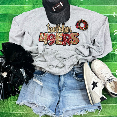 Touchdown 49ers Sequin Patch