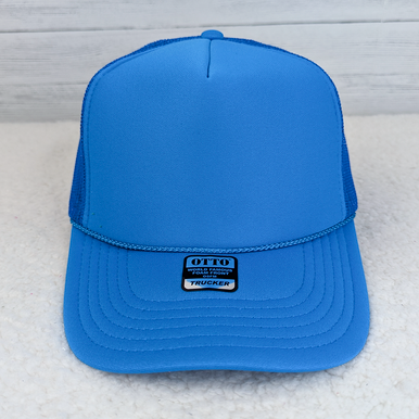 Neon Blue Foam Trucker Hat