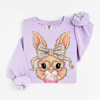 Polka Dot Bow Bunny DTF Heat Transfer