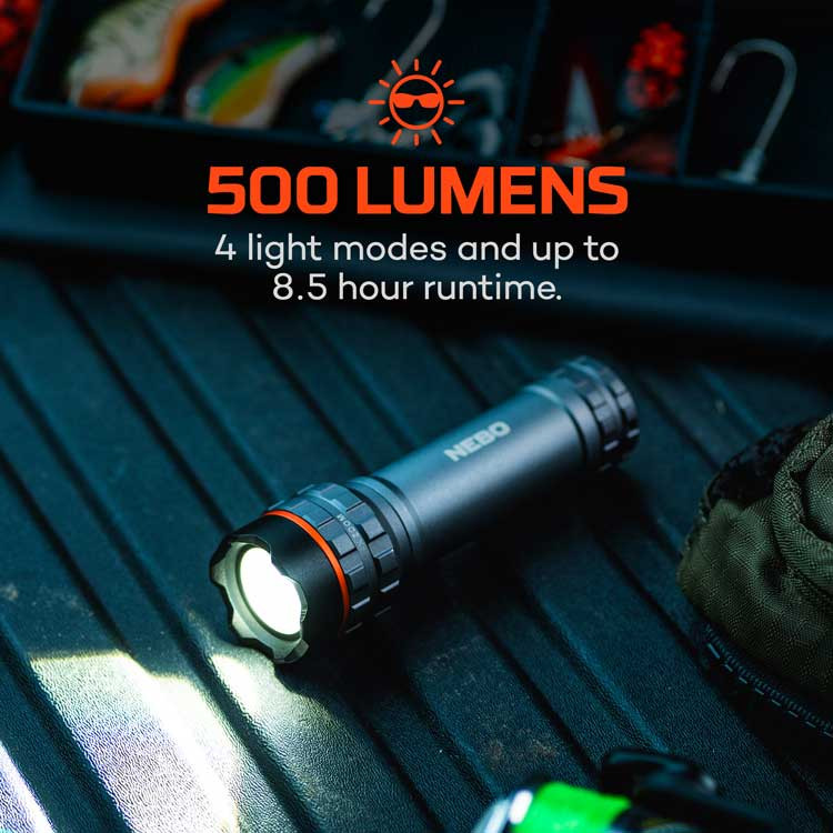 nebo flashlight 500 lumens SLYDE KING LUMEN – The Nordic Skier grade aluminum construction with magnetic base NEBO Slim Mini 500 Pocket