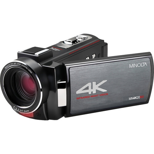 Minolta MN4K20NV UHD 4K IR Night Vision Camcorder (Black) - Berger