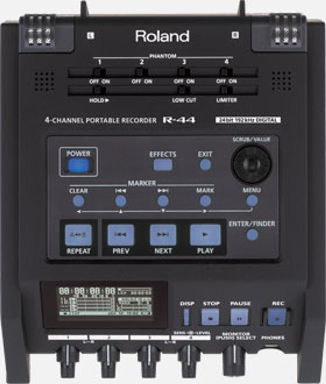 安い最新作Roland R-44 96/192k 24bit 4ch レコーダー&ミキサー 配信機器・PA機器・レコーディング機器