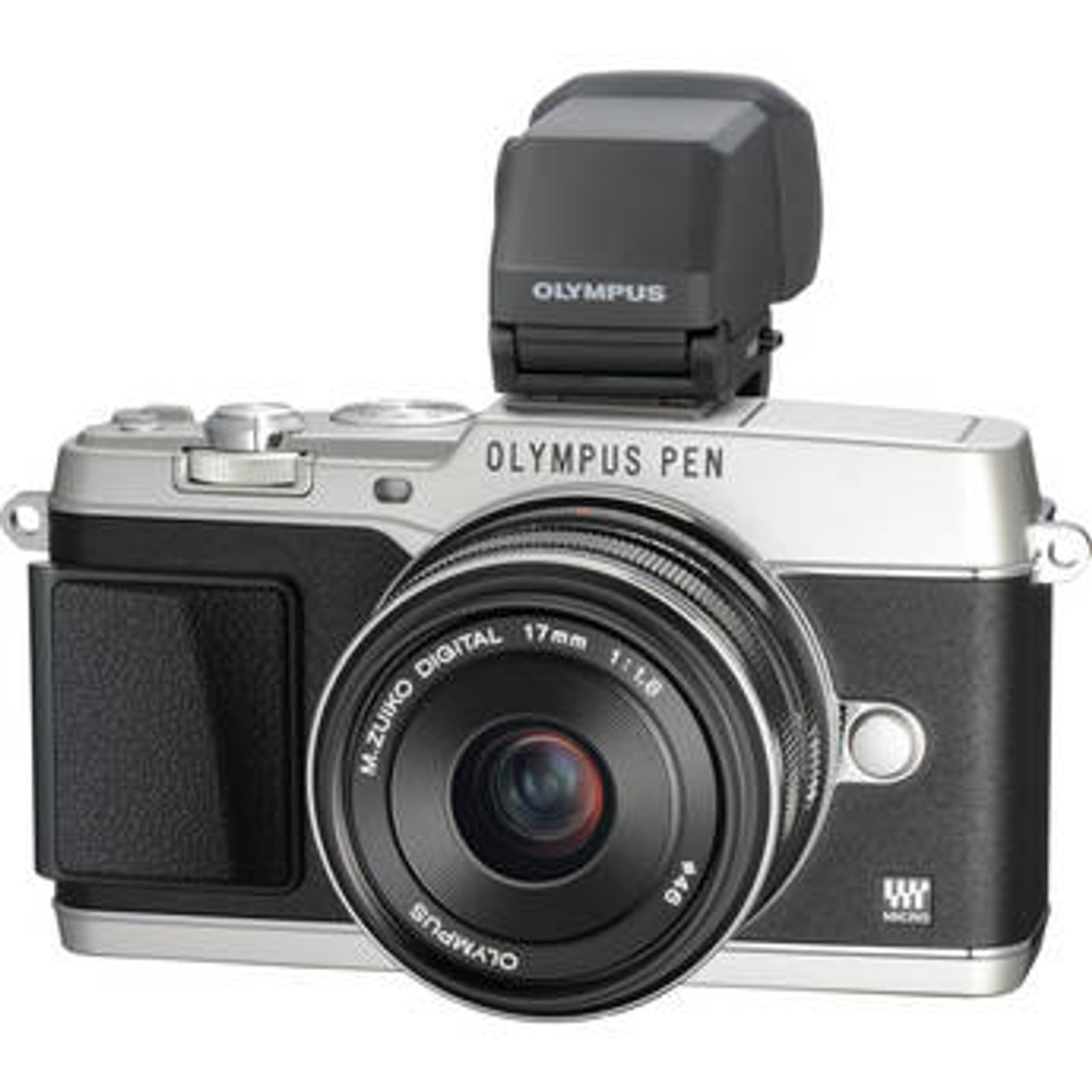 Olympus E-P5 PEN Mirrorless Camera w/ 17mm f/1.8 Lens and VF-4 