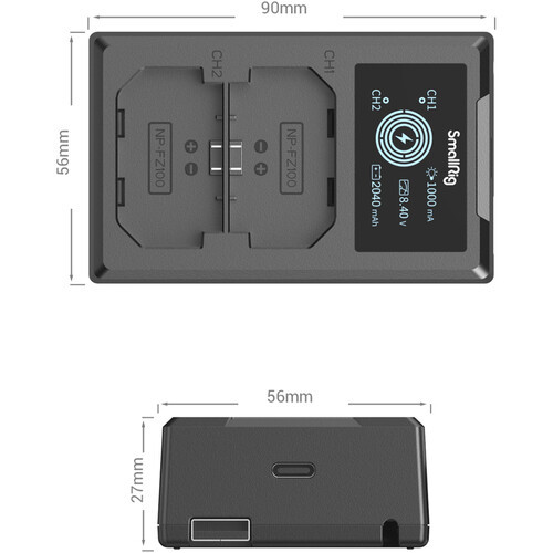 Llano Ace Pro 2 Akku Ladegerät – Dual USB-C, 18W, Mit Display & Magnetdeckel