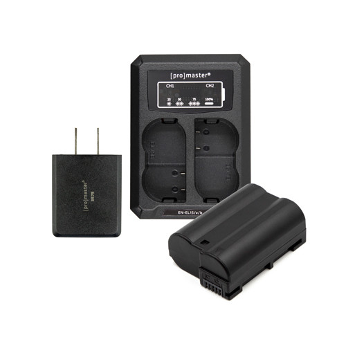 PROMASTER BATTERY & CHARGER KIT FOR NIKON EN-EL15C