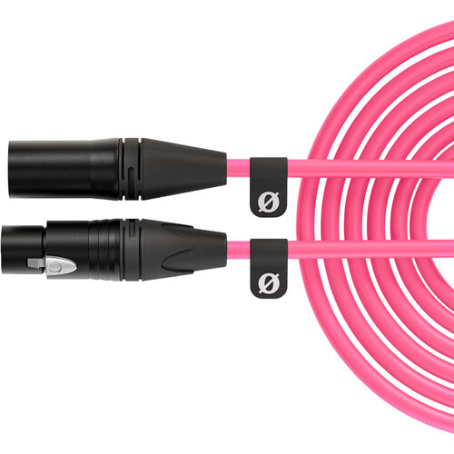 coiled RODE XLR Male to XLR Female Cable (19.7', Pink)