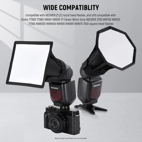 Neewer NS5P Upgraded Rectangular and Octagon Flash Diffuser Kit