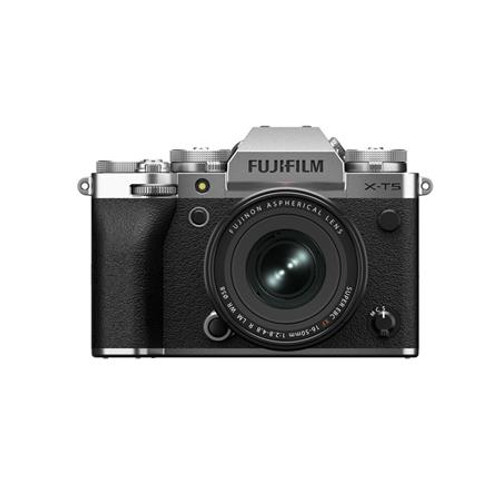 FUJIFILM X-T5 Mirrorless Camera with XF16-50mmF2.8-4.8 R LM WR Lens Kit (Silver) 