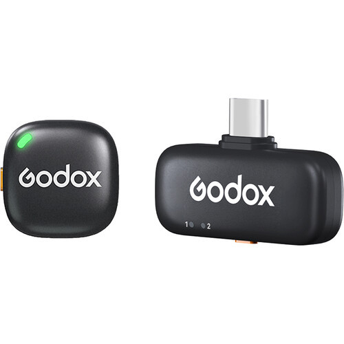Godox C01 Wireless Microphone System with USB-C Connector for Mobile Devices (2.4 GHz, Black)