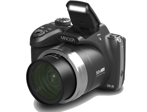 MINOLTA MN52Z Dimage 20 MP / 4K Bridge Camera w/52x Optical Zoom (Black)
