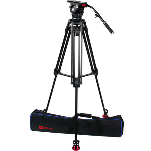 OZEN 100AL2 100mm Aluminum Tripod & Agile 10 Fluid Head System (E-Z-Load)