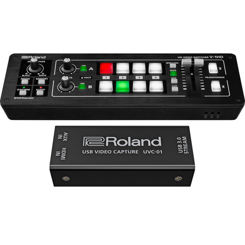 Roland V-1HD Switcher with UVC-01 Encoder Bundle - Berger Brothers