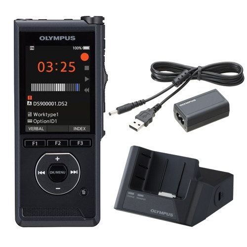 Olympus DS-9000CA Professional Digital Dictation Voice Recorder Bundled with Cradle and Power Adapter