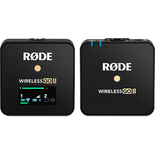 Rode Wireless GO II Single Compact Digital Wireless Microphone System/Recorder (2.4 GHz, Black)