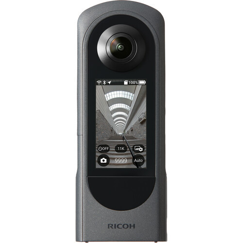 Ricoh THETA X 360° Camera with screen and lens