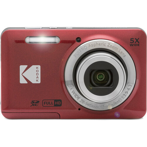 red Kodak PIXPRO FZ55 Digital Camera