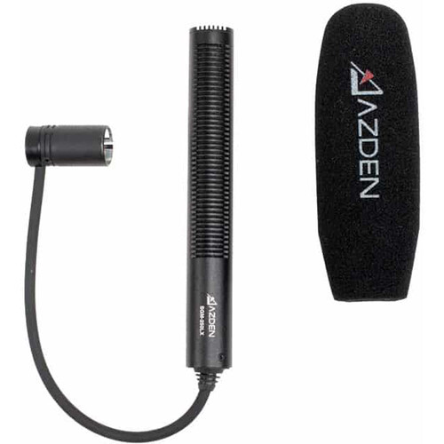 Azden SGM-250LX Compact Shotgun Microphone with Low-Profile Right-Angle XLR Connector