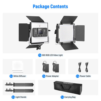 Neewer660 RGB LEDライト 660 Amazon.com : NEEWER 660 PRO RGB Led Video Light with APP