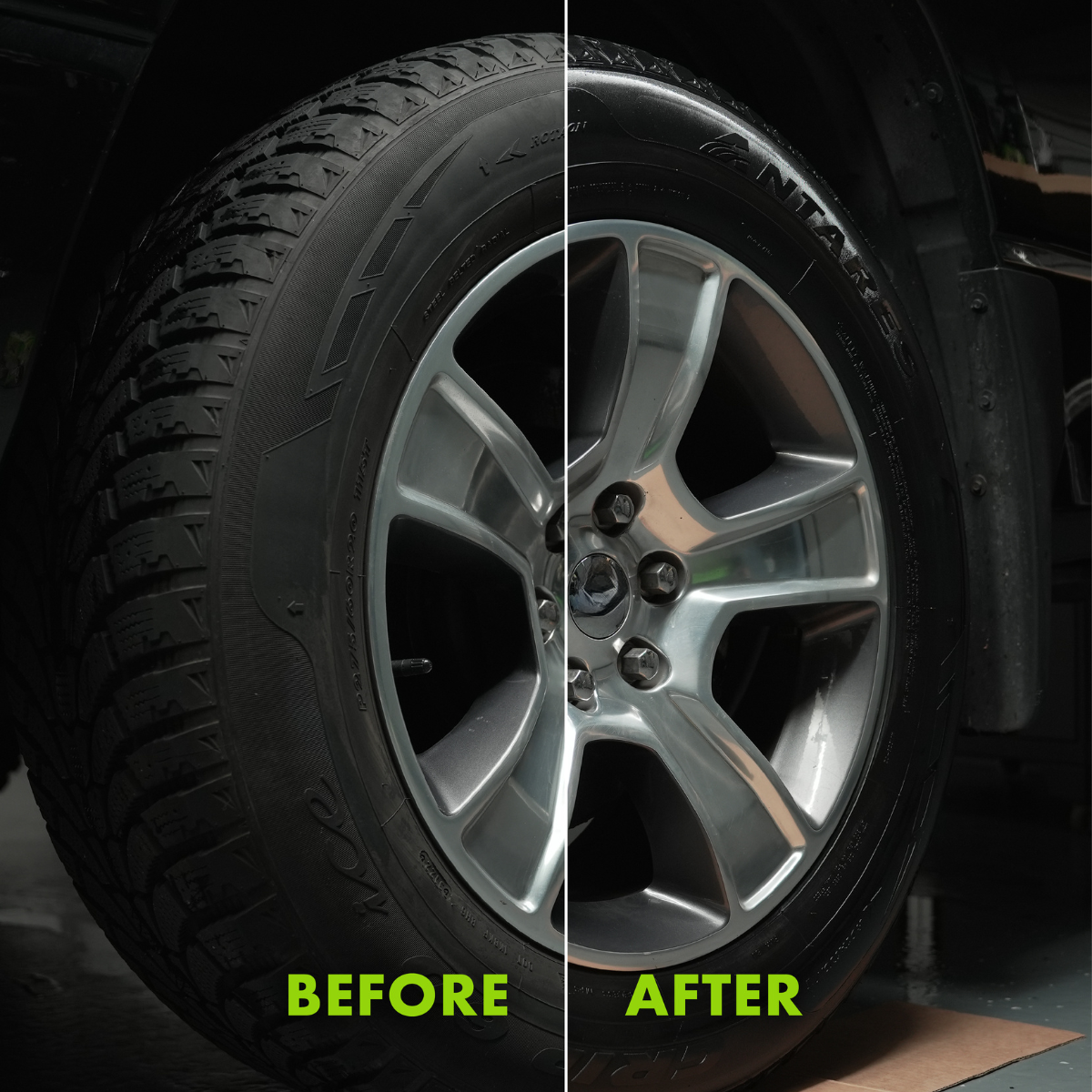 Blazing Wet Tire Shine - Rust-Oleum Wipe New