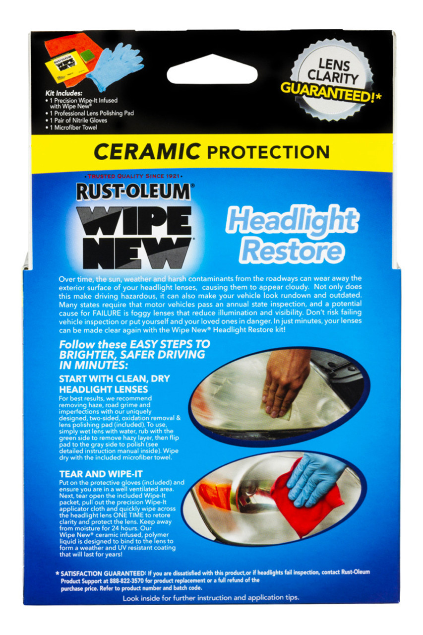 Rust-Oleum 327489 Wipe New Heavy Duty Headlight Restore