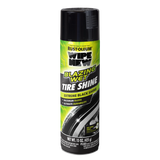 Front of Wipe New Blazing Wet Tire Shine can with bold branding and claims of extreme black shine and ultimate durability