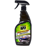 Front of Wipe New Waterless Speed Wash bottle promoting ceramic-enhanced spray-on cleaner for fast, scratch-free shine without water