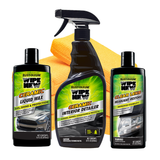 Rust-Oleum Wipe New car care products: ceramic liquid wax, interior detailer, headlight restore, and a cleaning towel.