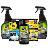 Rust-Oleum Wipe New bundle includes four products: a glass cleaner, a liquid wax, and restore kits for headlight and trim.