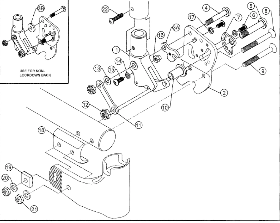 Tilite Arm Rests TiLite Backrest Hinge w/Armrests Assembly - Z Series | DME Hub.net