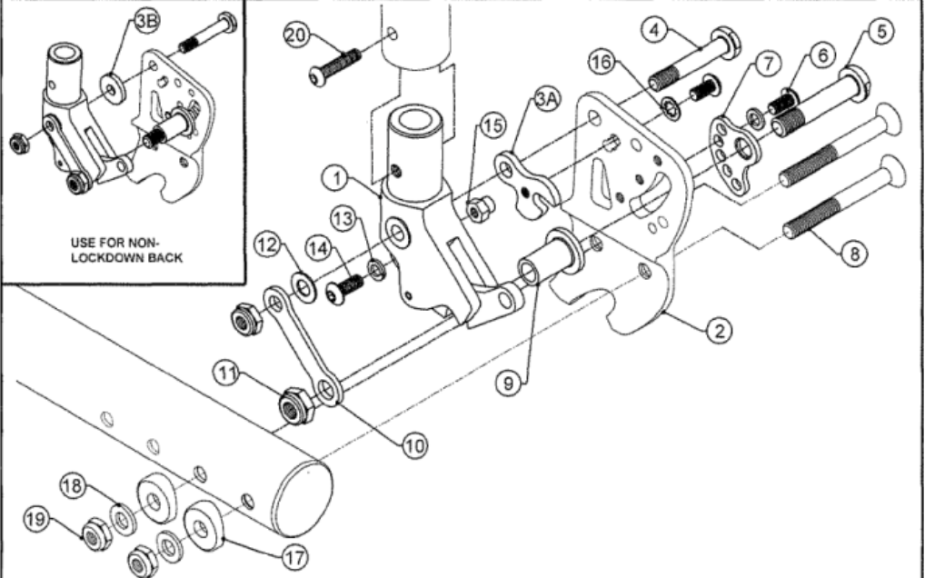 TiLite Backrest Hinge Assembly - Z Series | DME Hub.net