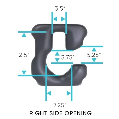 [PH5912] 18"Wx18"D Right Side Opening Contoured Seat- Gel (2.5" gel)
