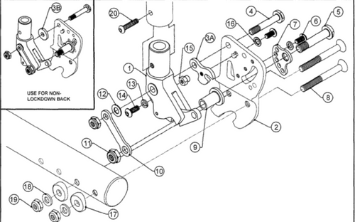 TiLite Backrest Hinge Assembly - Z Series