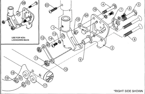 TiLite Backrest Hinge Assembly - T Series