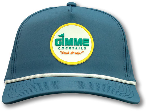 Curved 5-Panel Rope Hat - Orion Blue with White Rope