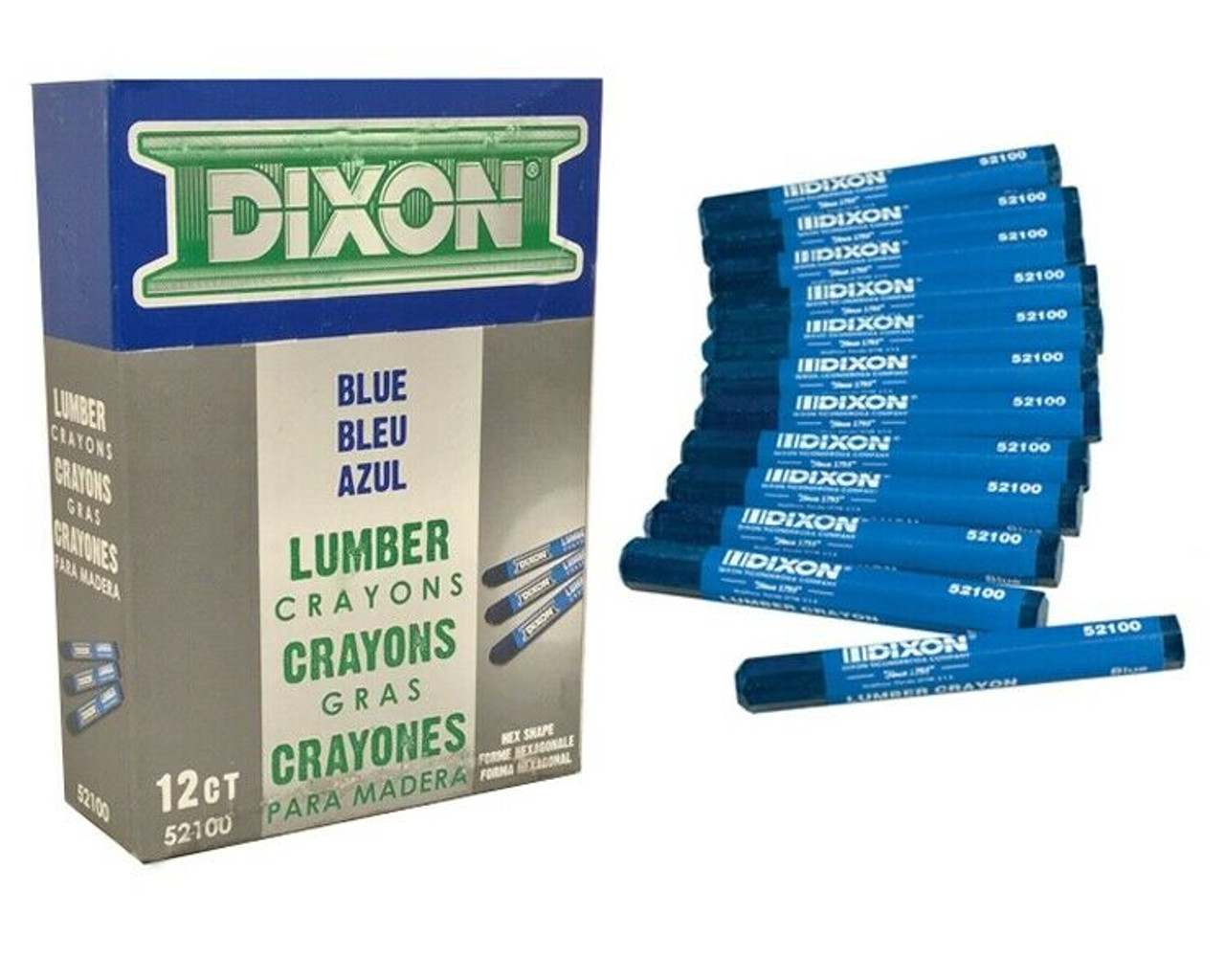 Keson Hard Lumber Crayons - WHITE (Box of 12)