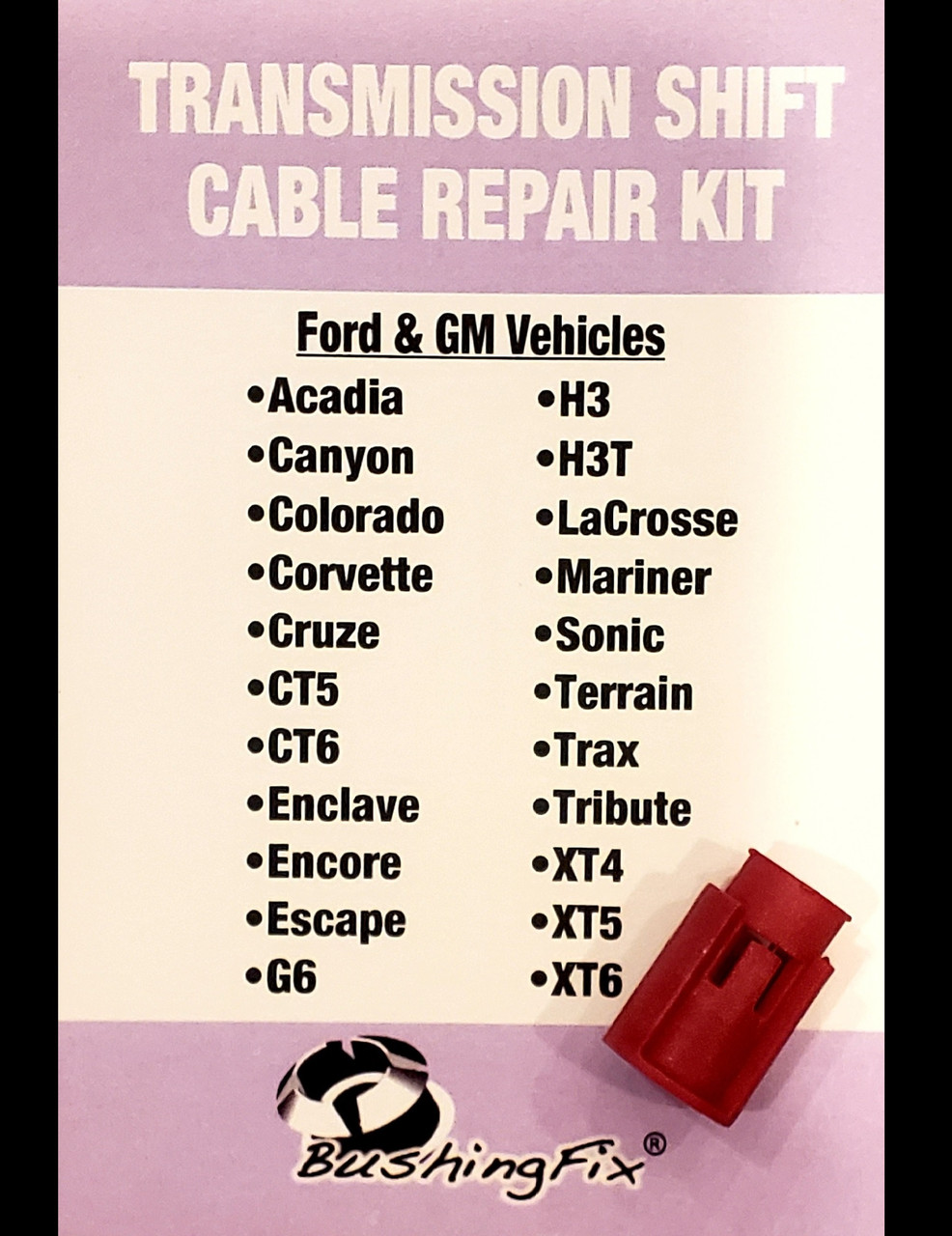 Cadillac CT4 transmission shift cable bushing replacement kit