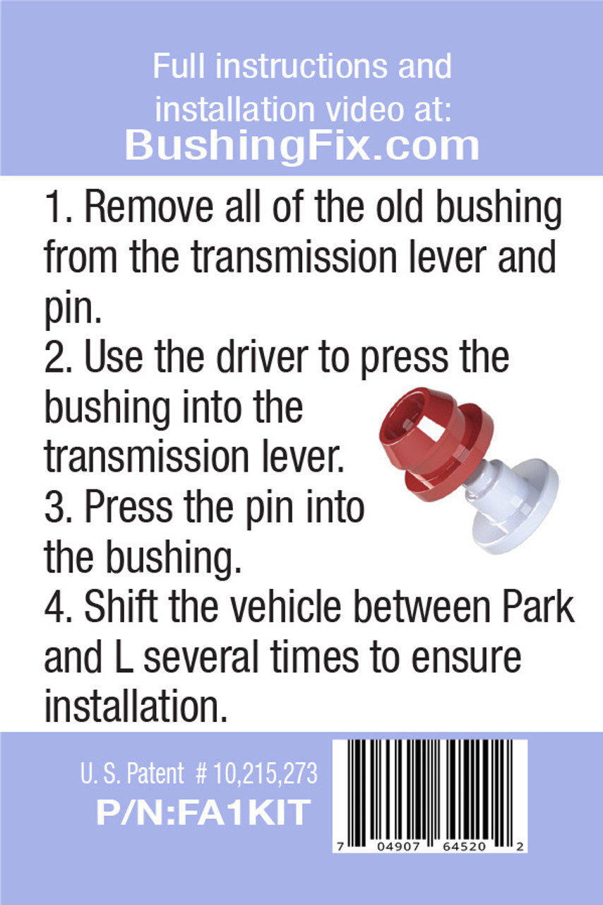 Ford Crown Victoria FA1KIT™ Transmission Shift Lever / Linkage Replacement Bushing Kit easy to follow instructions for DIY.