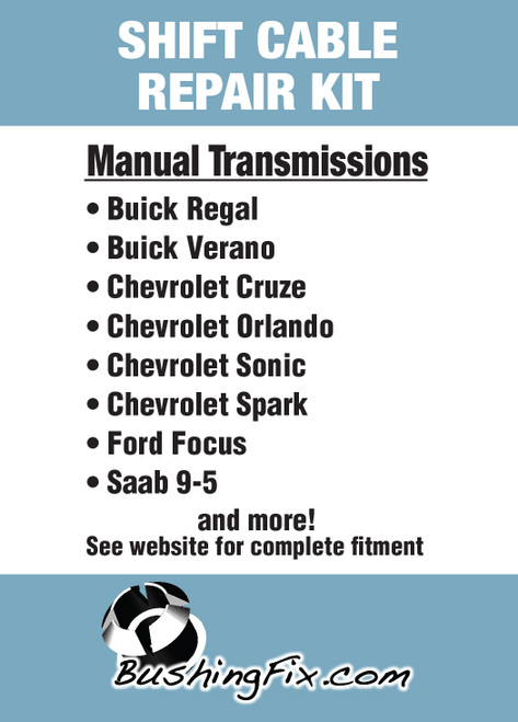 Buick Verano manual transmission shift cable repair includes easy installation replacement bushing.