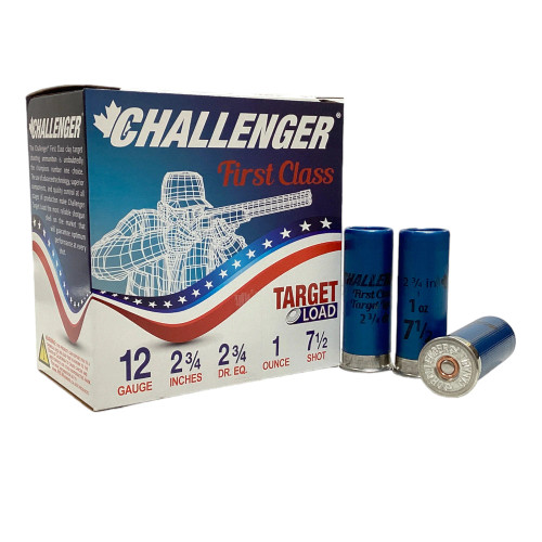 12 Gauge 2 3/4 #7 1/2 shot 25 rounds Challenger