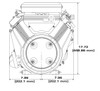 Vanguard 23hp Electric Start V twin Engine 1-1/8" X 4" - Muffler included
